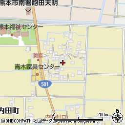 熊本県熊本市南区内田町3908-1周辺の地図