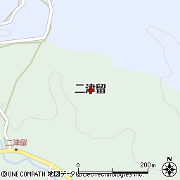 熊本県山都町（上益城郡）二津留周辺の地図