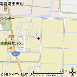 熊本県熊本市南区内田町3925-1周辺の地図