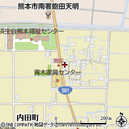 熊本県熊本市南区内田町3894周辺の地図