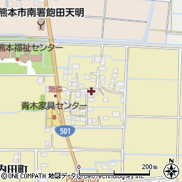 熊本県熊本市南区内田町3911周辺の地図