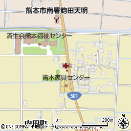 熊本県熊本市南区内田町3795周辺の地図