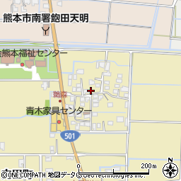 熊本県熊本市南区内田町3863周辺の地図