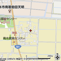 熊本県熊本市南区内田町3852-1周辺の地図