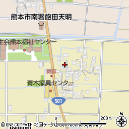 熊本県熊本市南区内田町3878周辺の地図