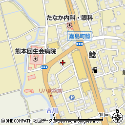 有限会社白東　嘉島店周辺の地図