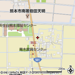熊本県熊本市南区内田町3803周辺の地図