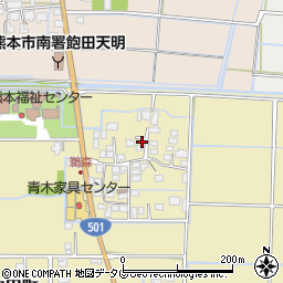 熊本県熊本市南区内田町3861-6周辺の地図