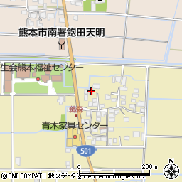 熊本県熊本市南区内田町3876周辺の地図