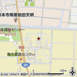 熊本県熊本市南区内田町3861-4周辺の地図