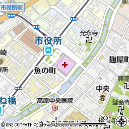 長崎市役所　市民生活部男女共同参画推進センター・アマランス周辺の地図