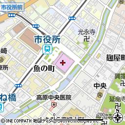 長崎市民会館　文化ホール周辺の地図