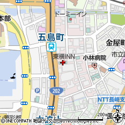 東横ＩＮＮ長崎駅前周辺の地図
