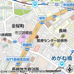 長崎市　長崎市消防局中央消防署査察指導係周辺の地図