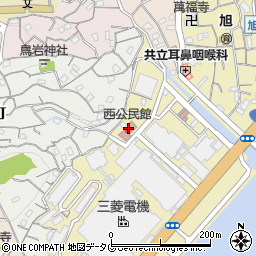 長崎市役所　教育委員会生涯学習課公民館西公民館周辺の地図