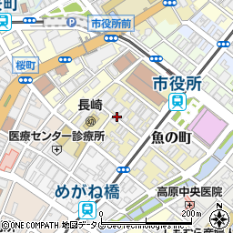 長崎県長崎市魚の町周辺の地図