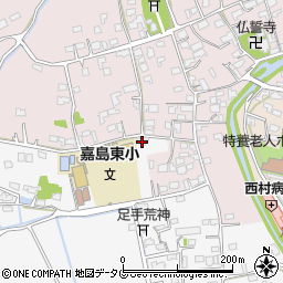 熊本県上益城郡嘉島町上六嘉2070-3周辺の地図
