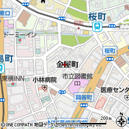 長崎県長崎市金屋町周辺の地図