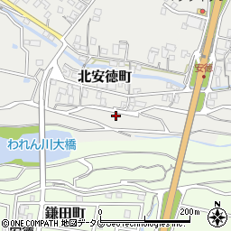 長崎県島原市北安徳町周辺の地図
