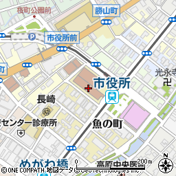 ニューヤマザキデイリーストア長崎市役所店周辺の地図