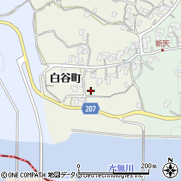 長崎県島原市白谷町周辺の地図