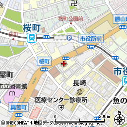 長崎桜町郵便局周辺の地図