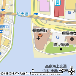 長崎県庁周辺の地図