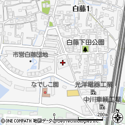 美容室フルール白藤店周辺の地図