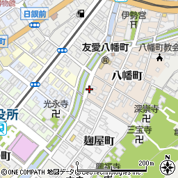 中島川周辺の地図