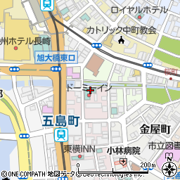 天然温泉鶴港の湯ドーミーインＰＲＥＭＩＵＭ長崎駅前周辺の地図