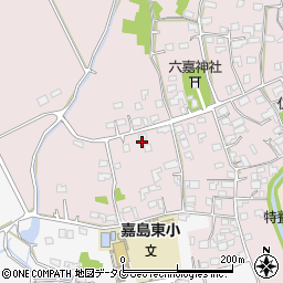熊本県上益城郡嘉島町下六嘉3414周辺の地図