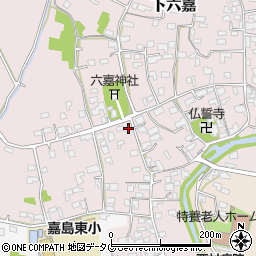 熊本県上益城郡嘉島町下六嘉3453周辺の地図
