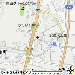 長崎県島原市北安徳町丁-3121周辺の地図