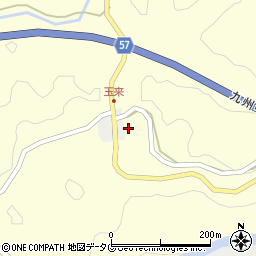 熊本県上益城郡御船町田代1033周辺の地図