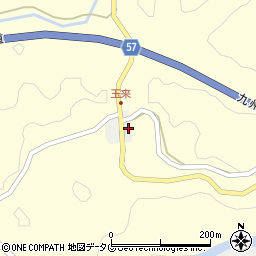 熊本県上益城郡御船町田代1041周辺の地図