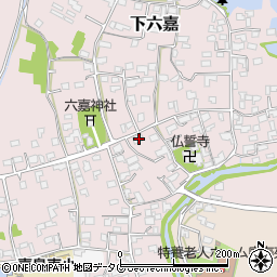 熊本県上益城郡嘉島町下六嘉3568周辺の地図