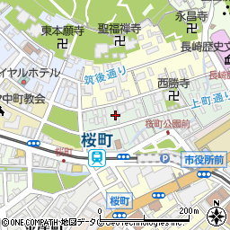 長崎県長崎市上町6周辺の地図