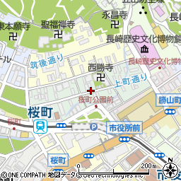 長崎県長崎市上町周辺の地図