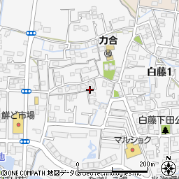 熊本県熊本市南区白藤周辺の地図