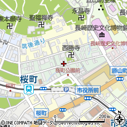 長崎県長崎市上町周辺の地図