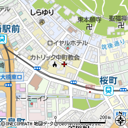 長崎県長崎市中町周辺の地図