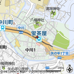 長崎県長崎市中川周辺の地図