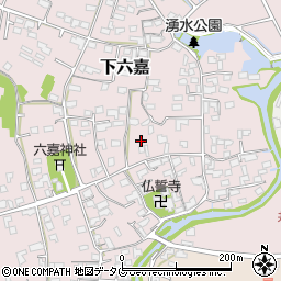 熊本県上益城郡嘉島町下六嘉3623周辺の地図