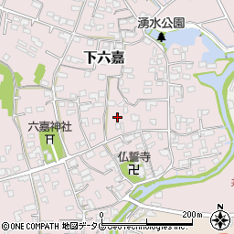 熊本県上益城郡嘉島町下六嘉3623-1周辺の地図