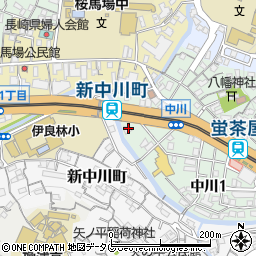 セブンイレブン長崎中川１丁目店周辺の地図