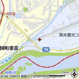 熊本県熊本市東区画図町大字下無田1840周辺の地図