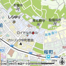 ホテル セントヒル長崎周辺の地図