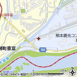 熊本県熊本市東区画図町大字下無田1837周辺の地図
