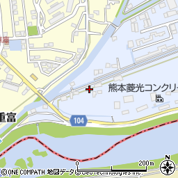 熊本県熊本市東区画図町大字下無田1822周辺の地図