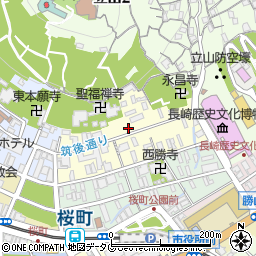 長崎県長崎市玉園町周辺の地図